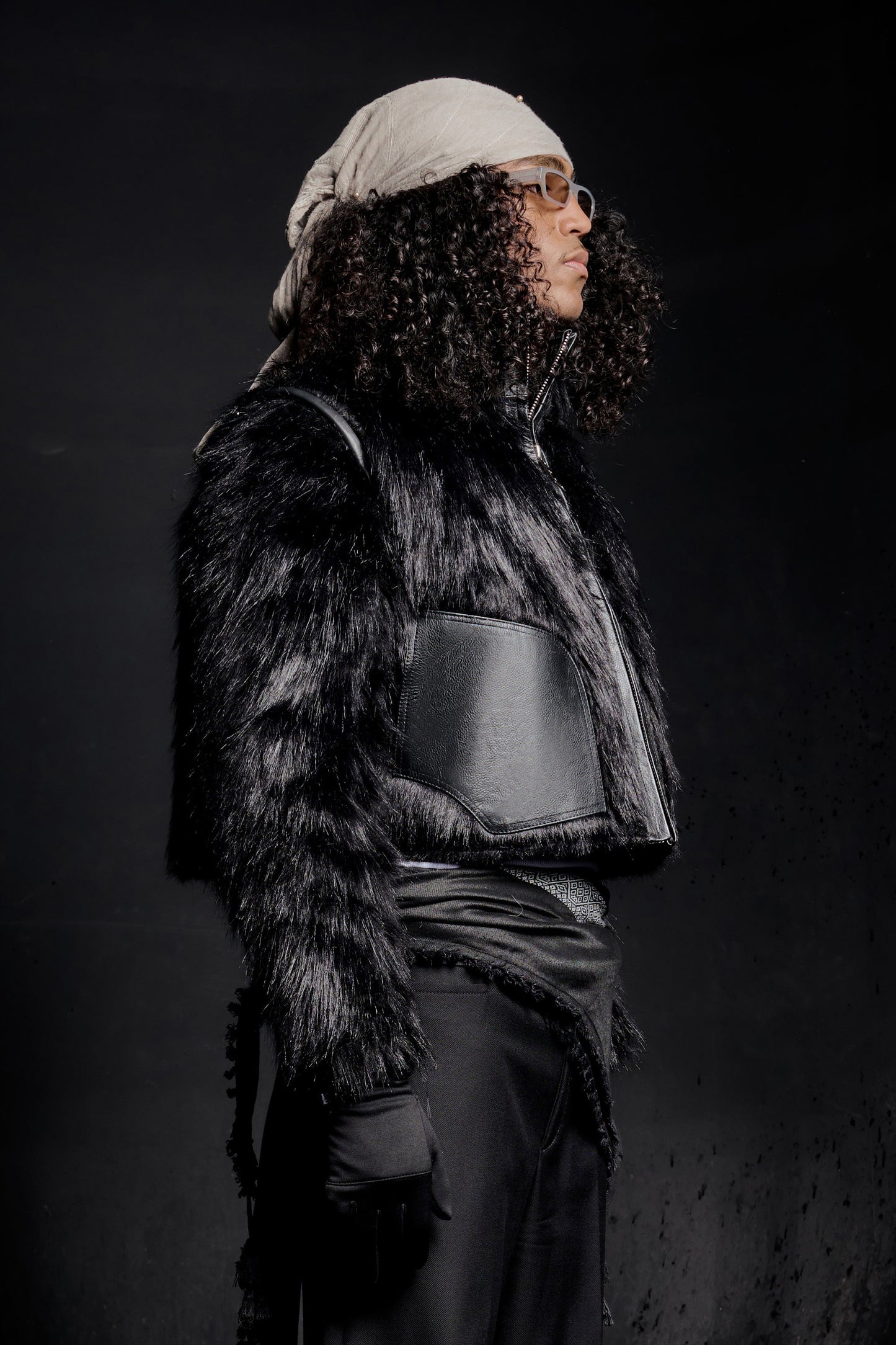 "RÙH" Fur Jacket (Black)
