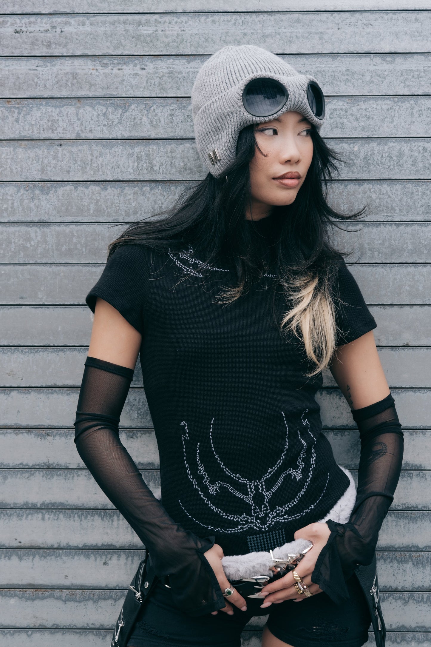 Gorro Goggle (gris piedra)
