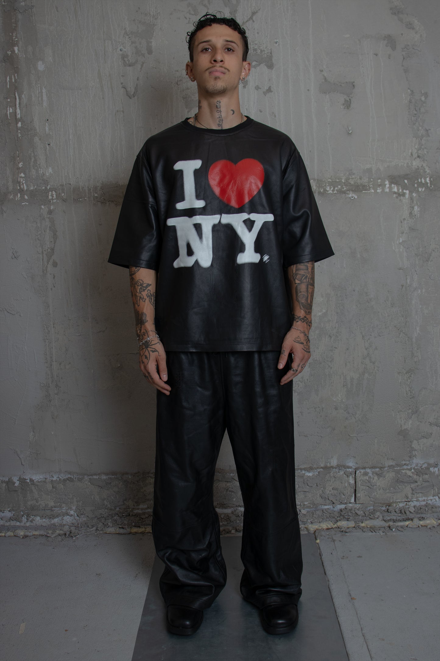 "Vandalism" Nappa Leather T-Shirt