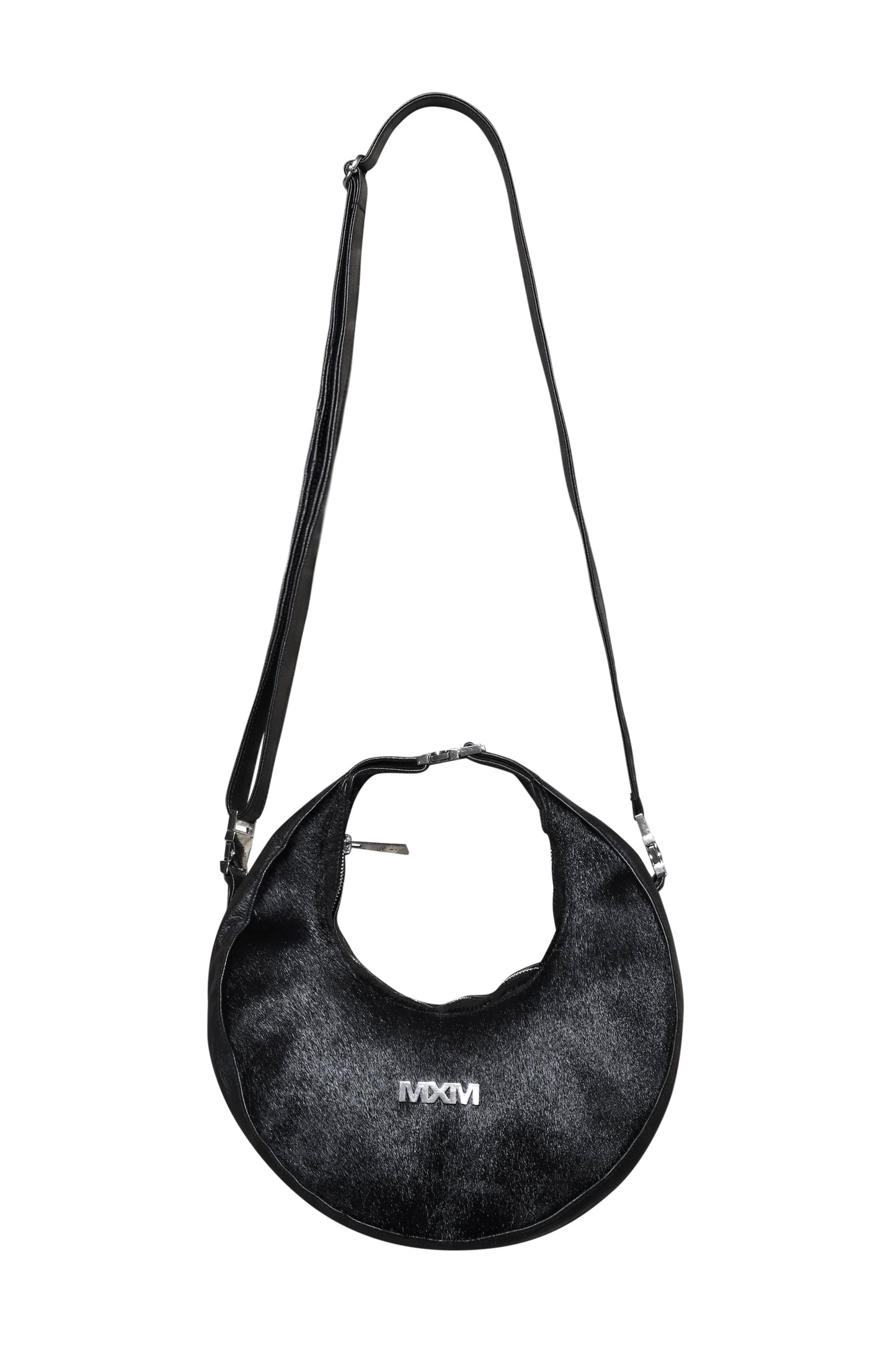 Bolso de media luna con pelo de poni