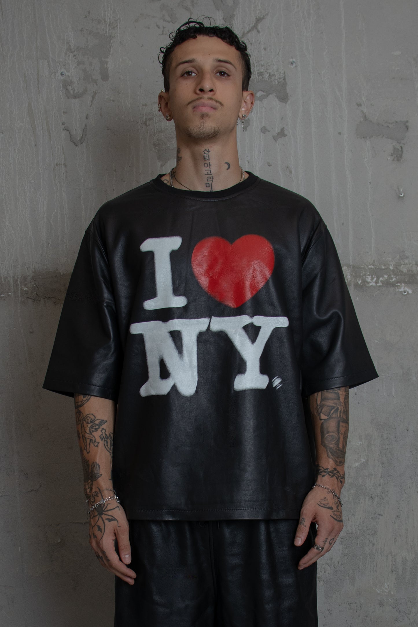 "Vandalism" Nappa Leather T-Shirt