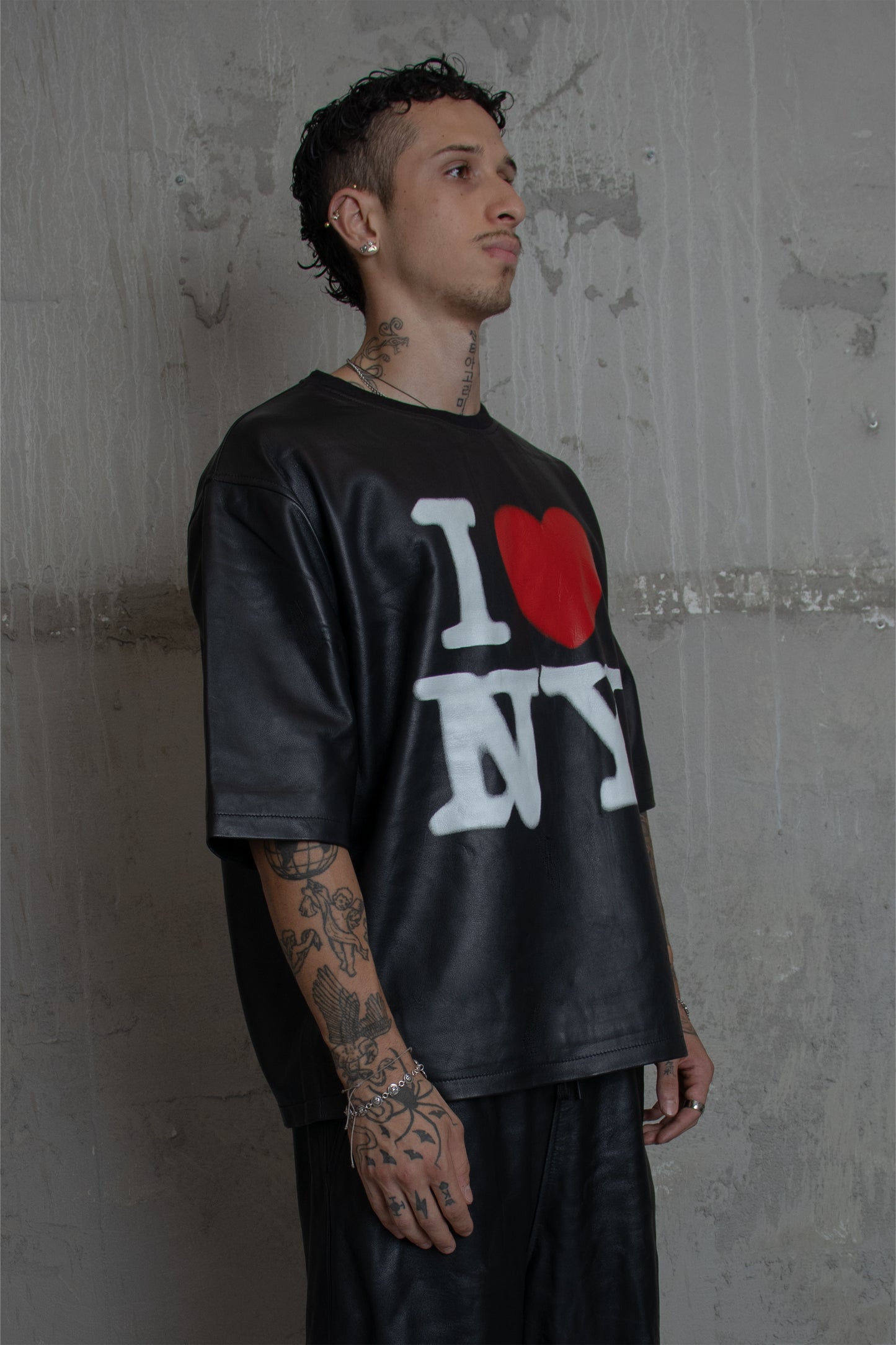 "Vandalism" Nappa Leather T-Shirt