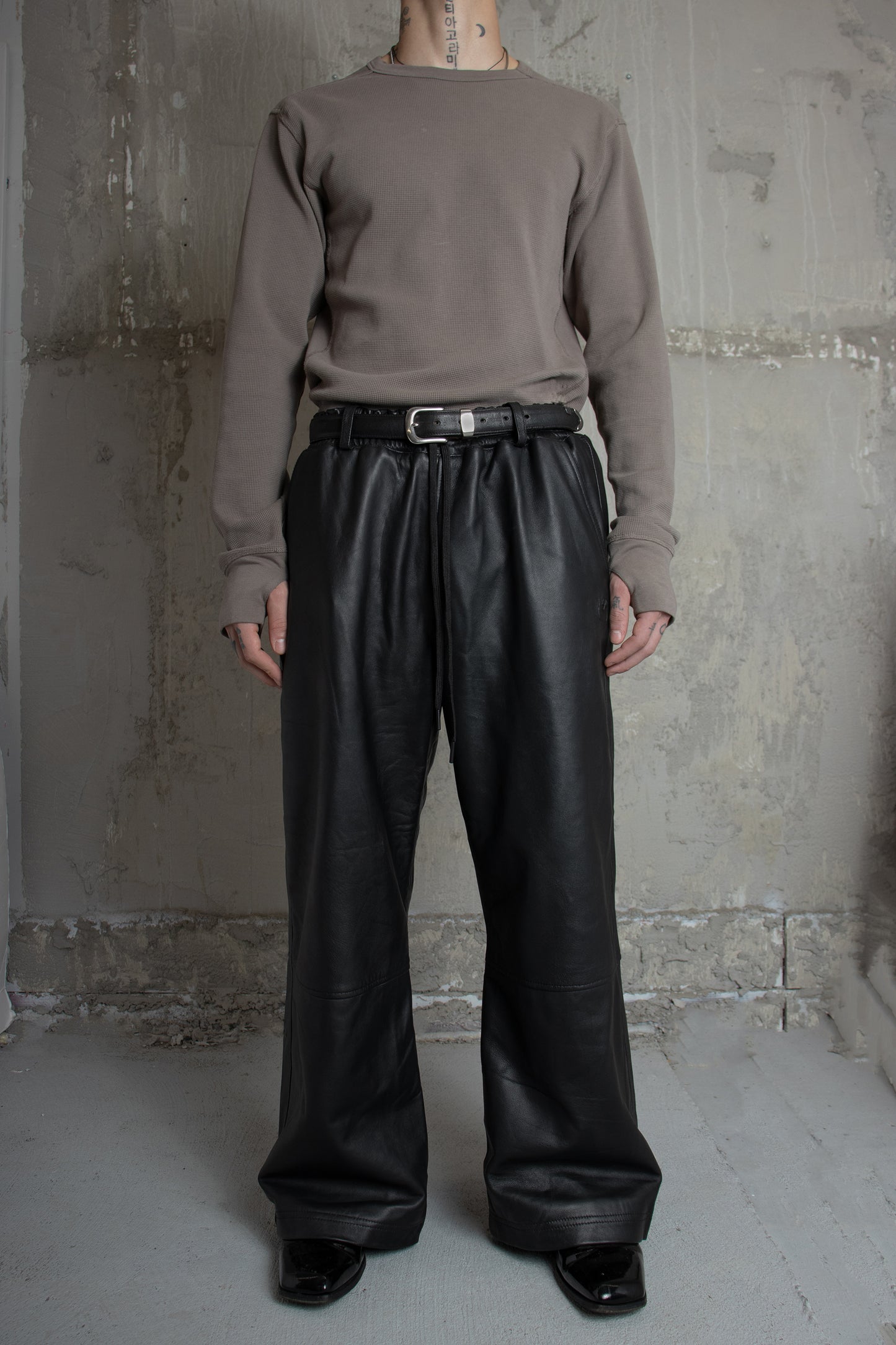 "Genesis" Leather Sweatpants