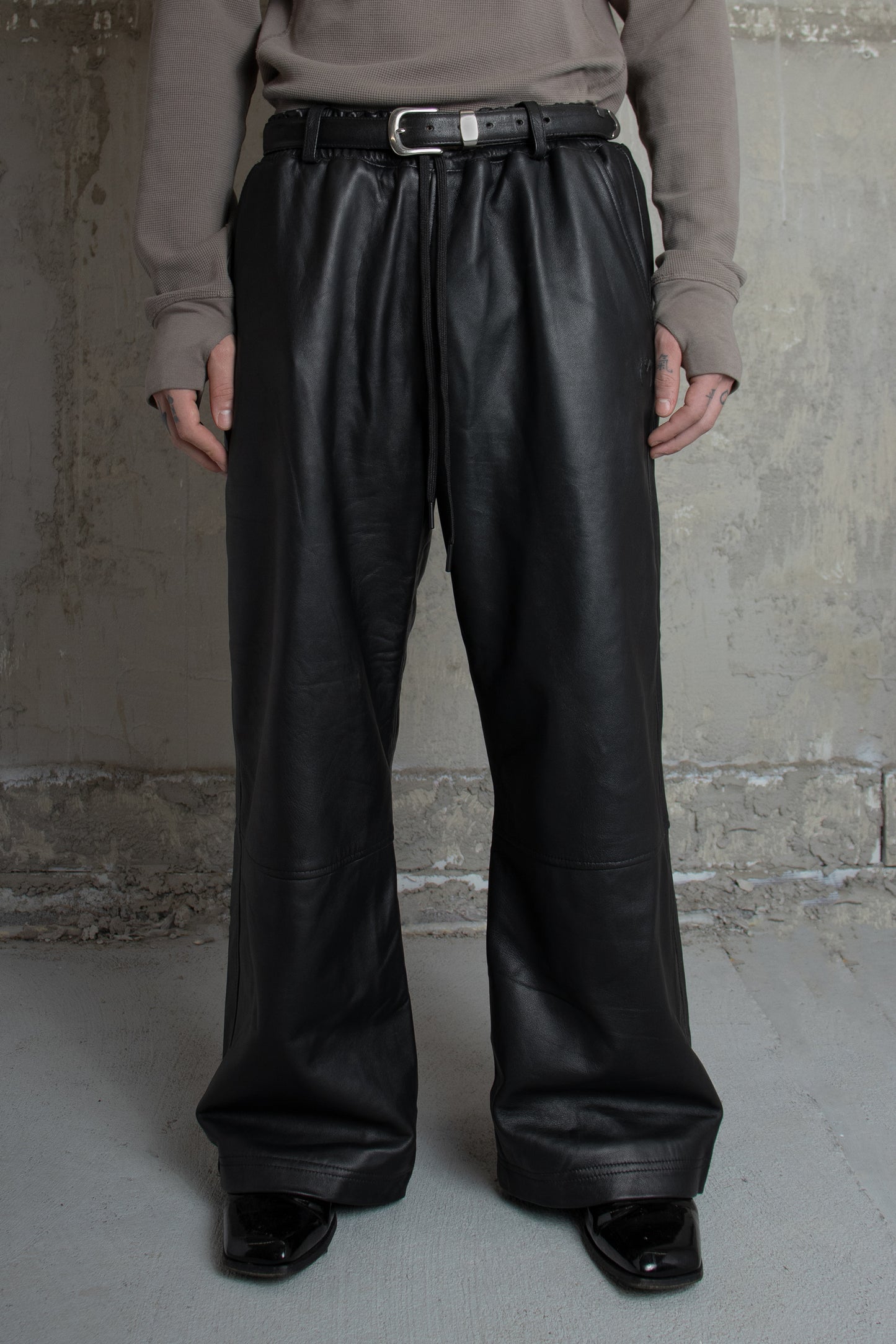 "Genesis" Leather Sweatpants