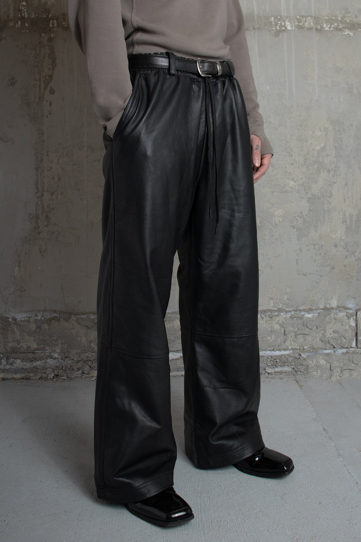 "Genesis" Leather Sweatpants