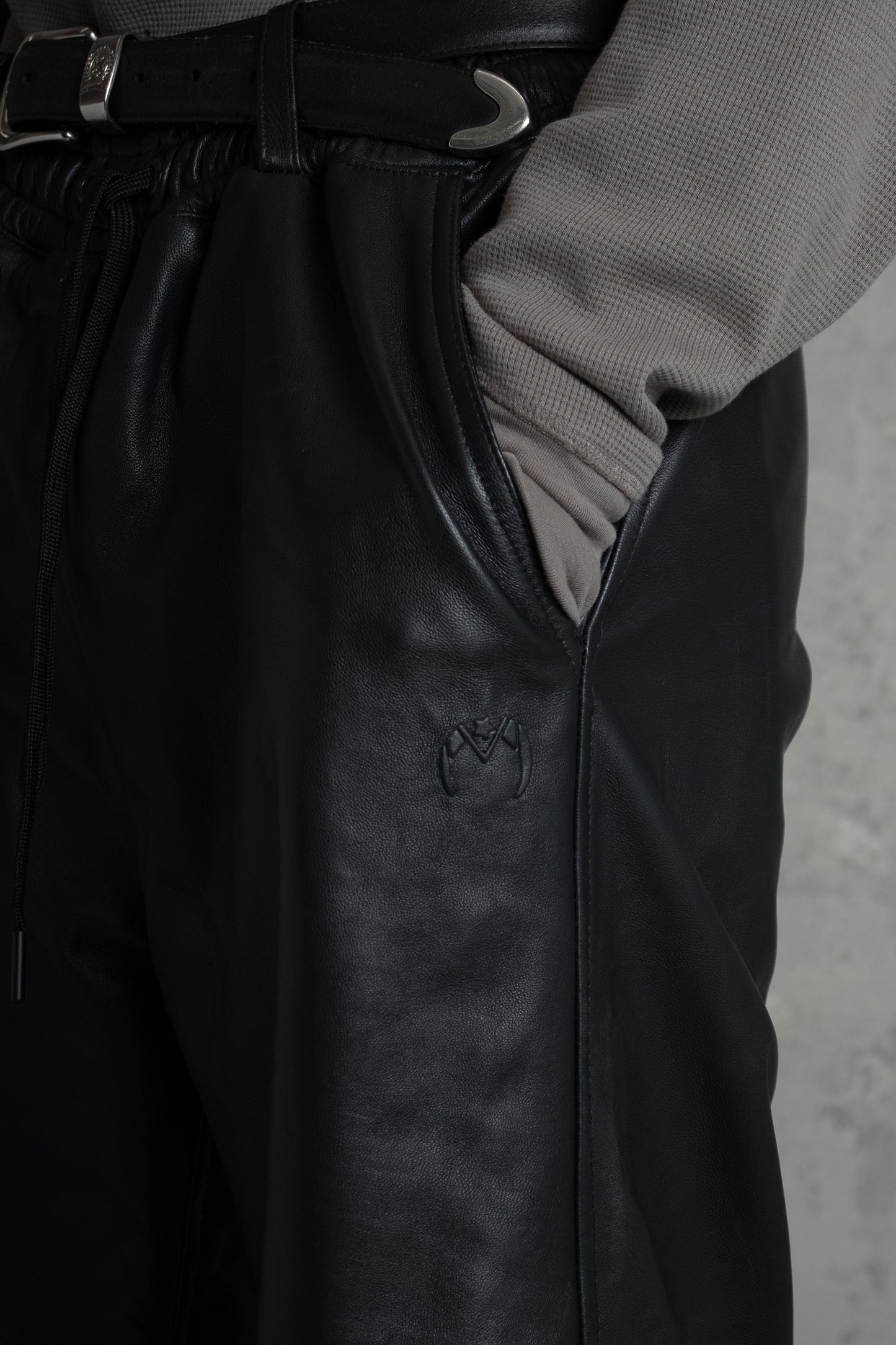 "Genesis" Leather Sweatpants