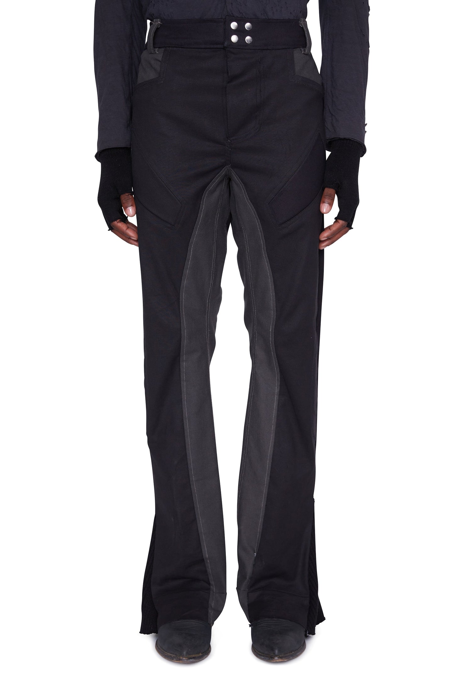 Moto Denim acolchado (negro/humo salvia)