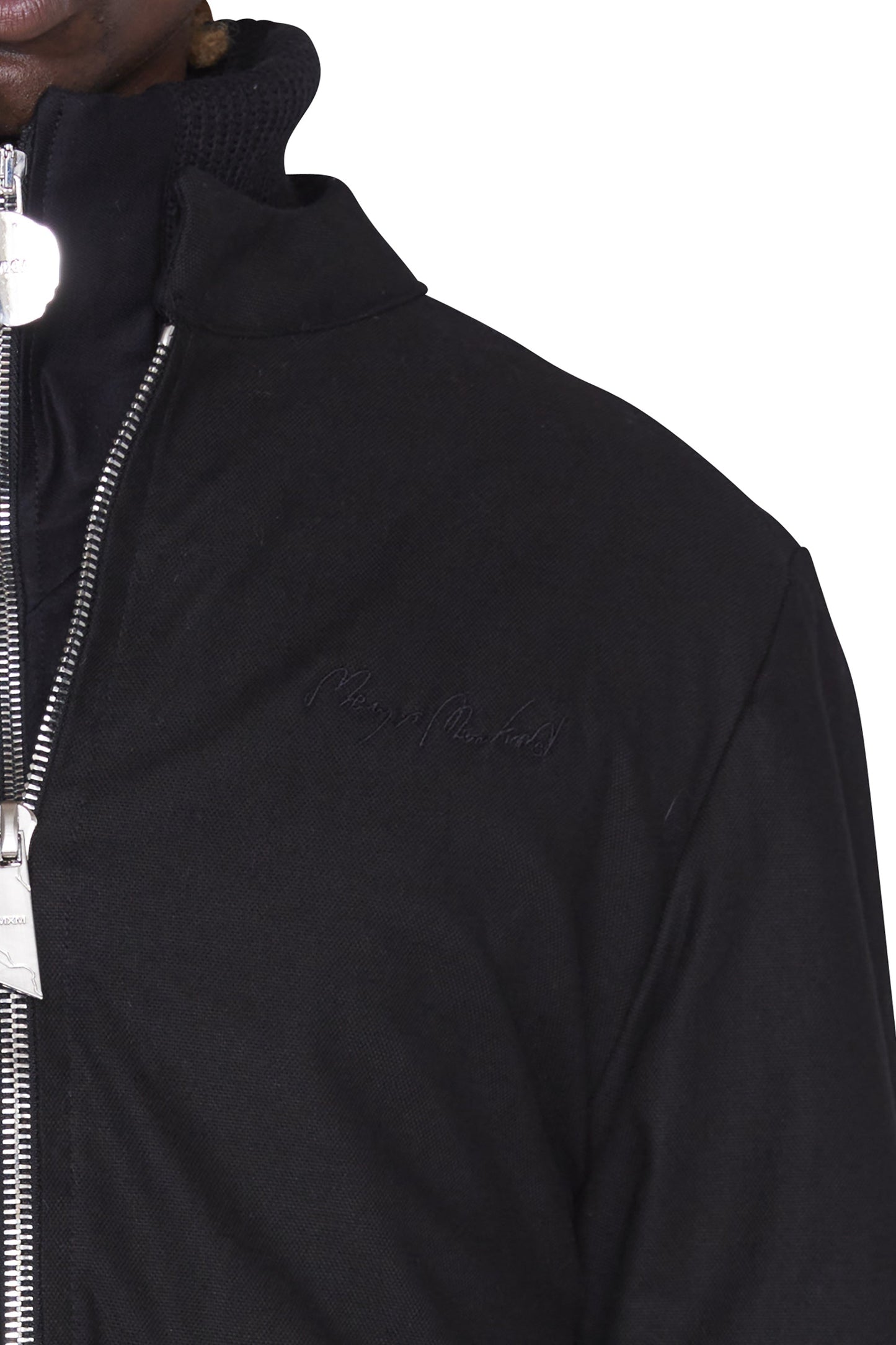 Denim Moto Jacket (Black) (SAMPLE)