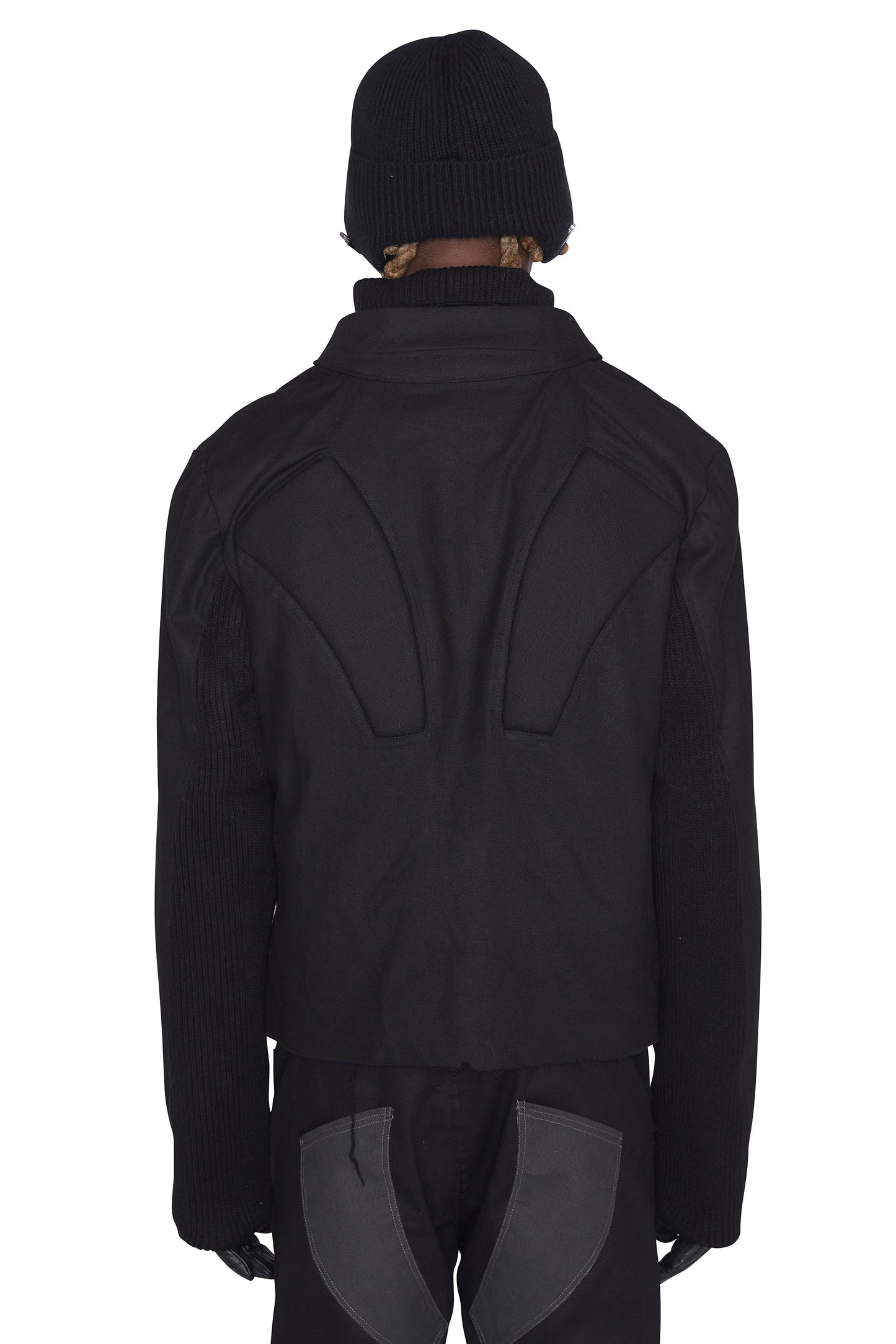 Denim Moto Jacket (Black) (SAMPLE)