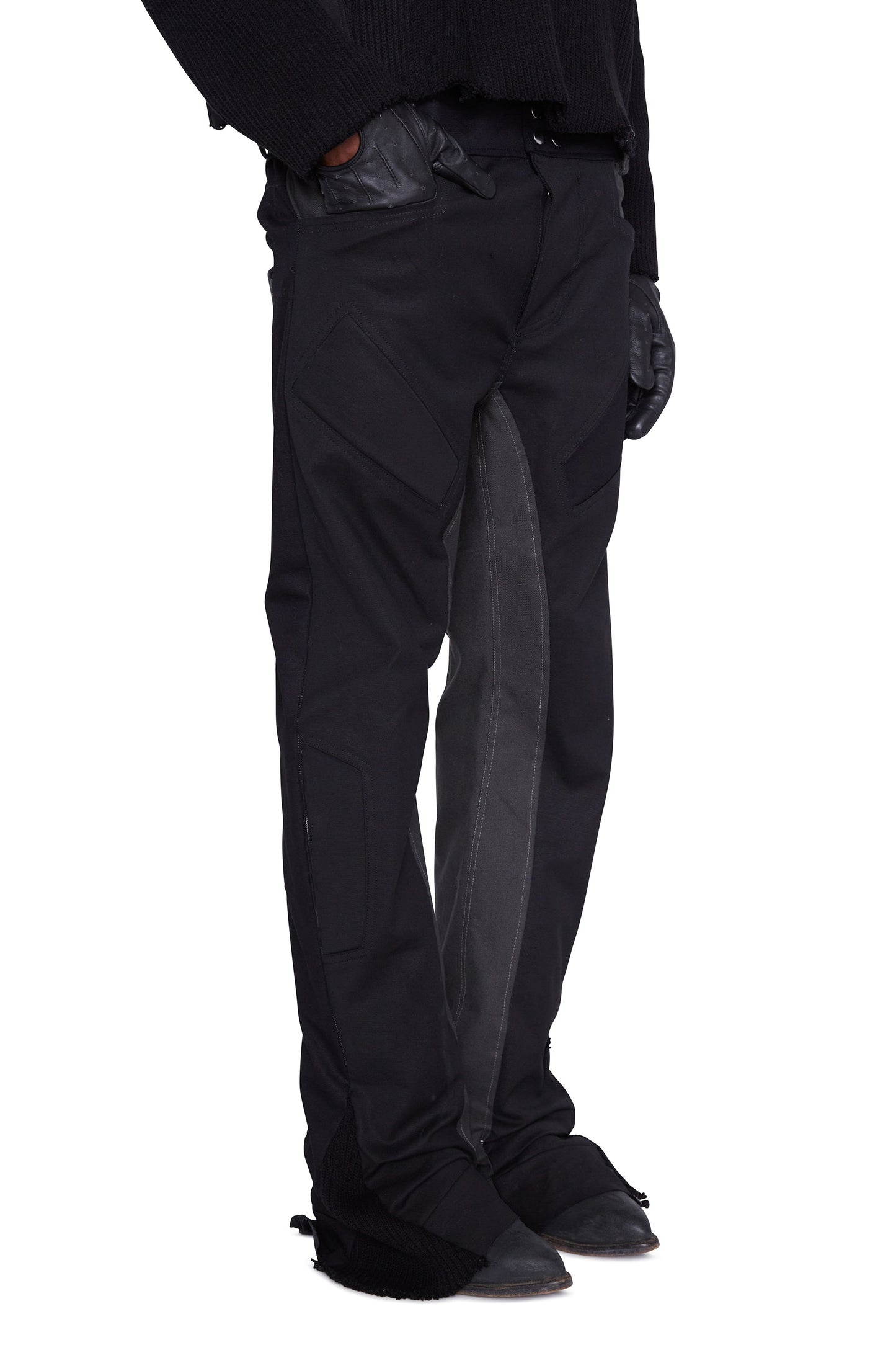 Moto Denim acolchado (negro/humo salvia)