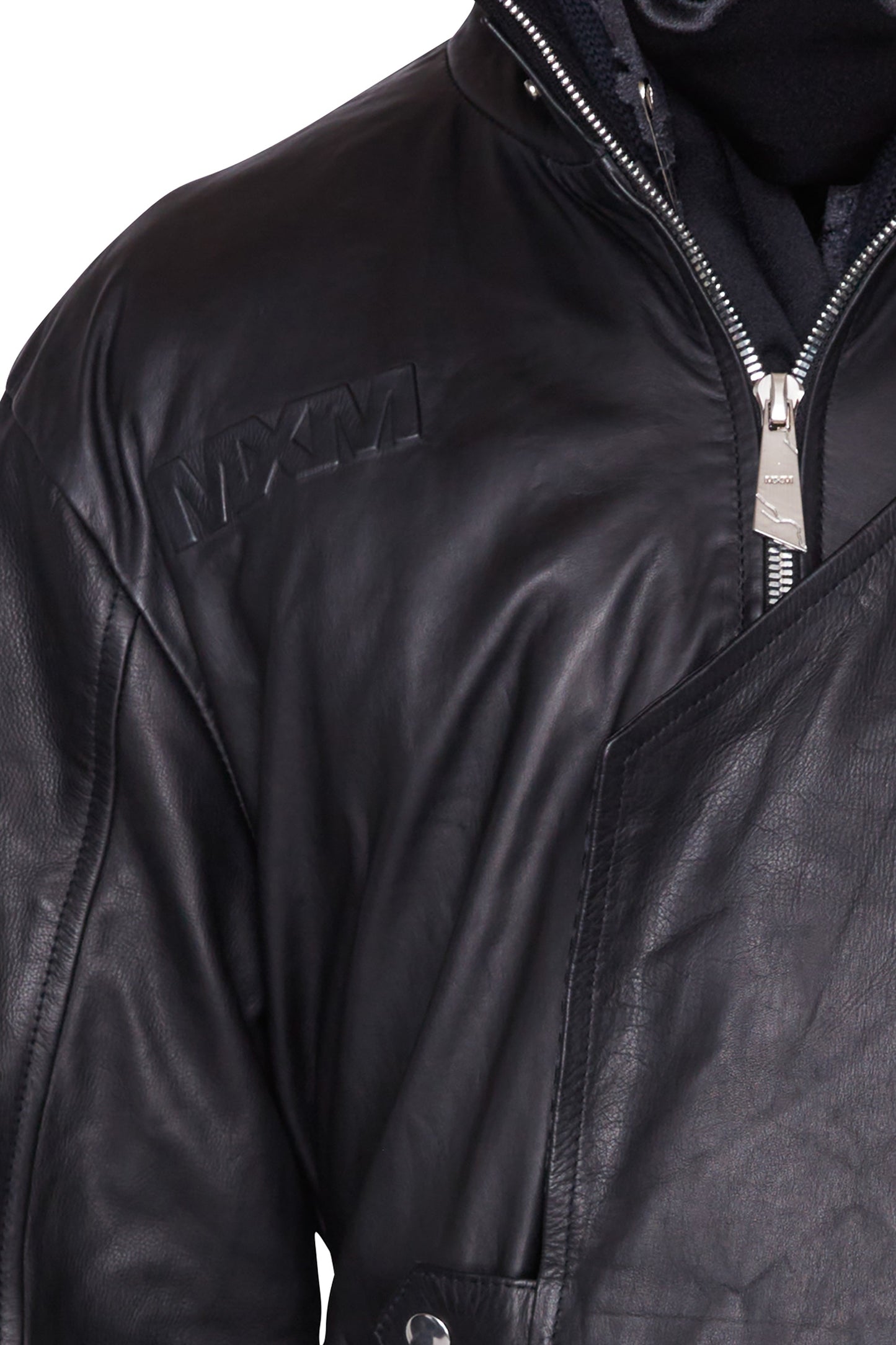 Gabardina de cuero para motociclista "Aswad"
