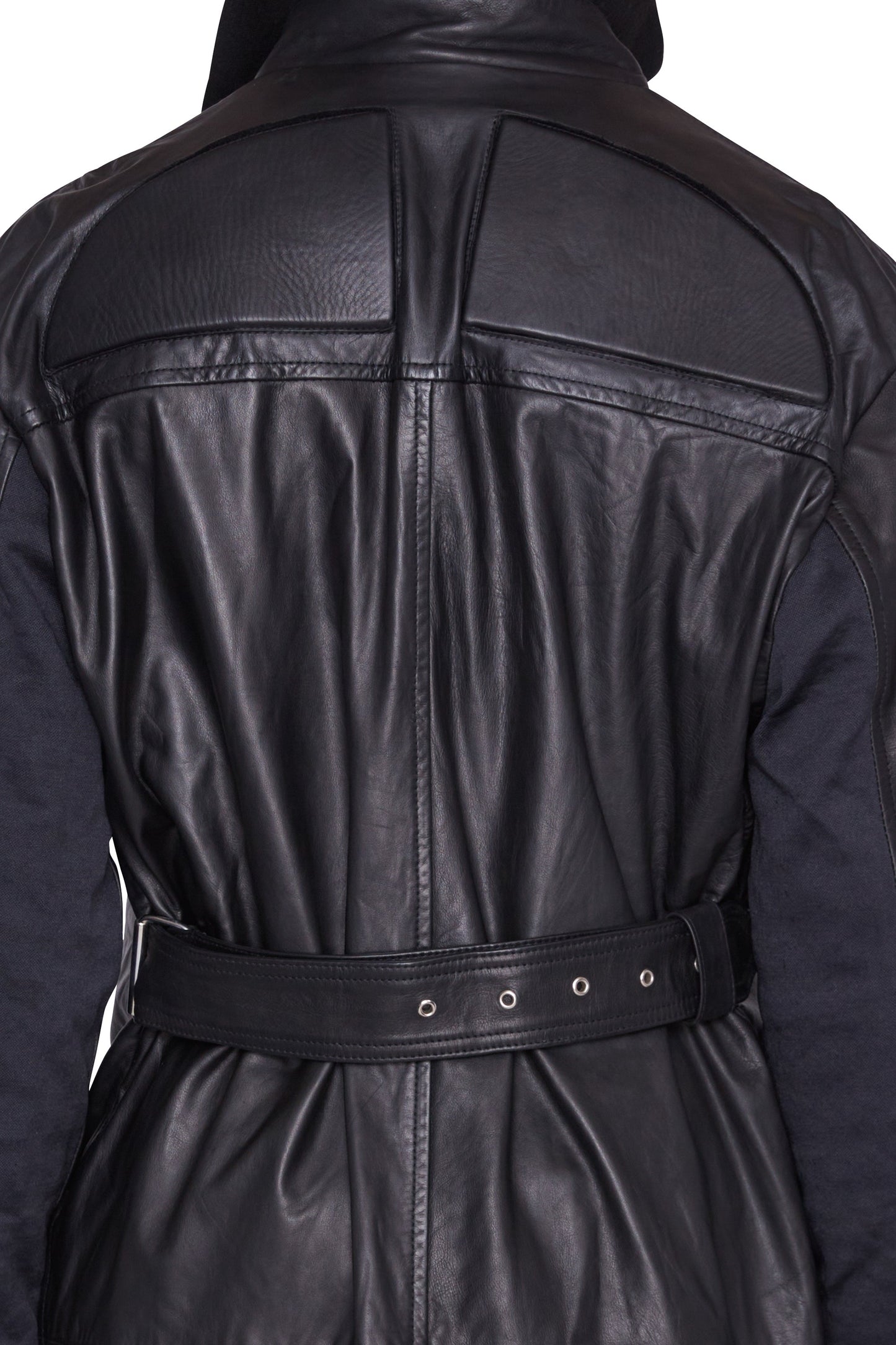 Gabardina de cuero para motociclista "Aswad"
