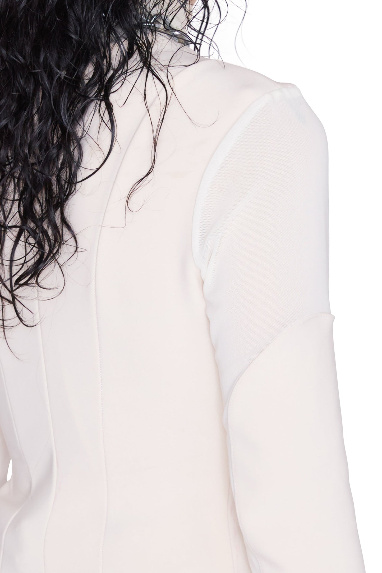 Camisa de malla para motociclista para mujer (color marfil)