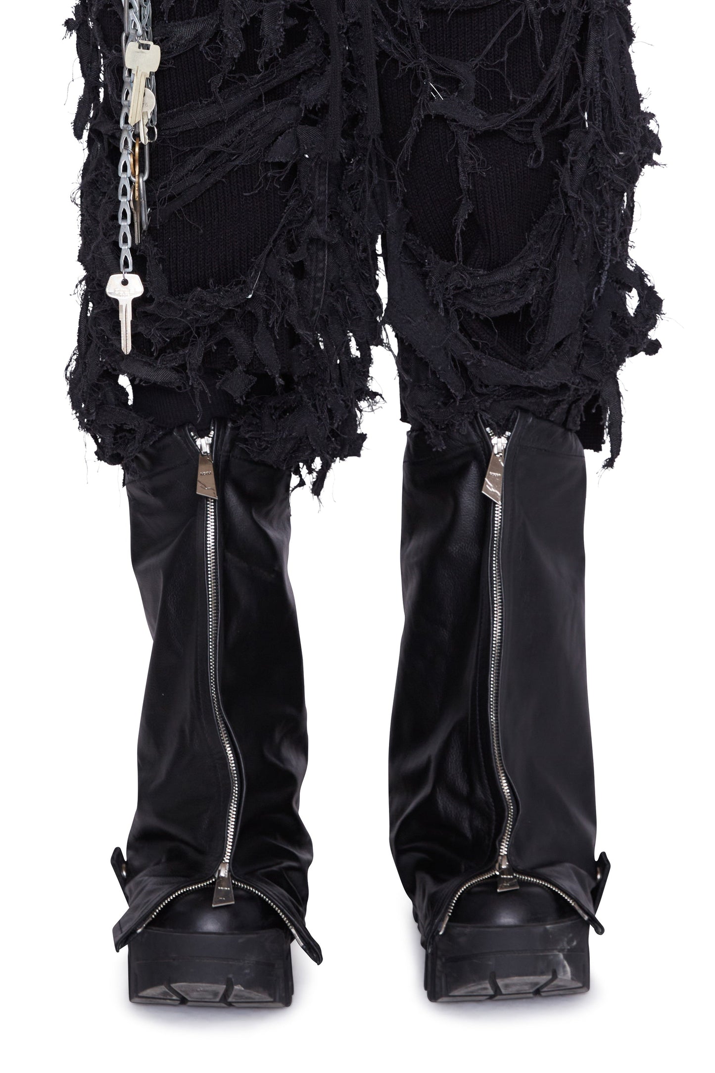 Funda de cuero para botas (negro)