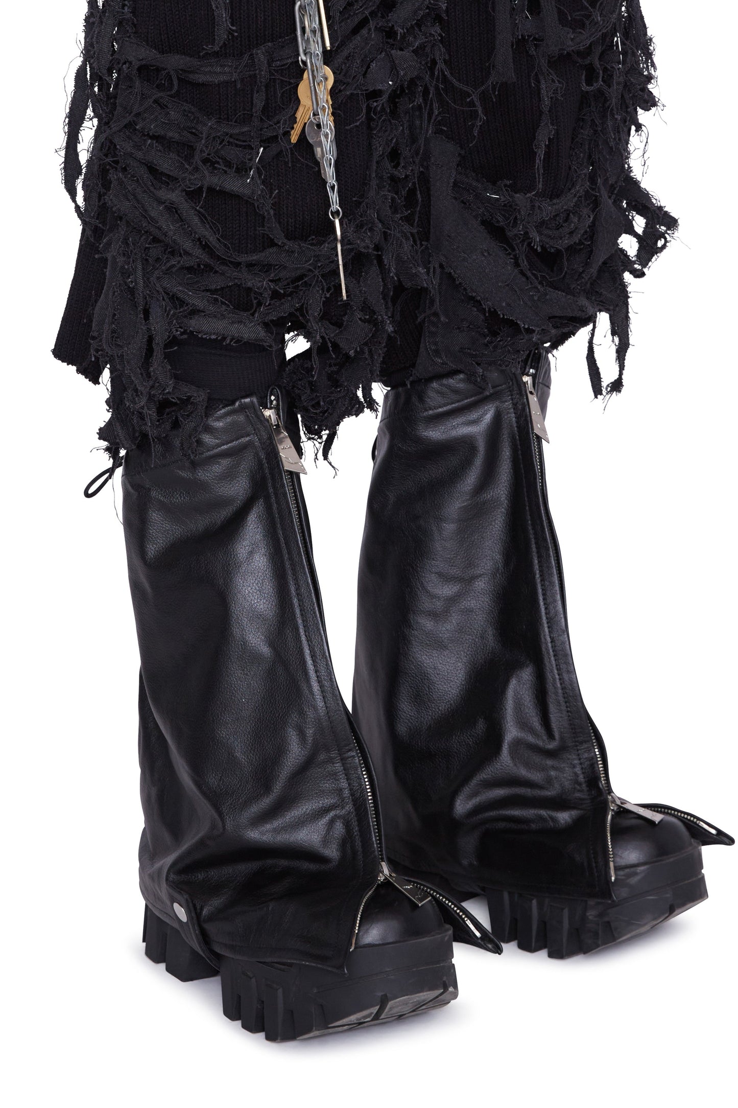 Funda de cuero para botas (negro)