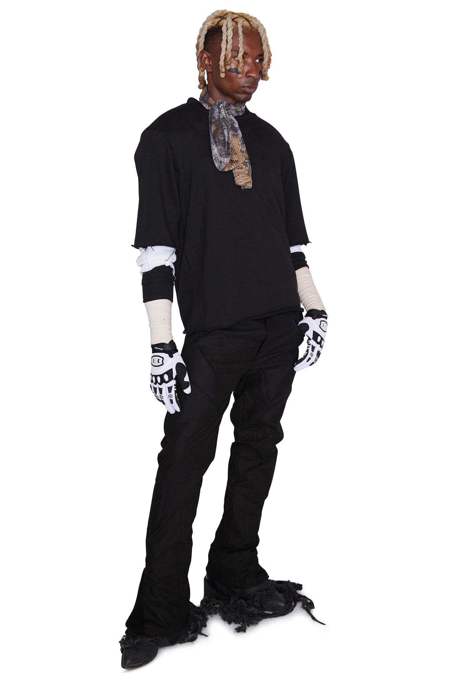 Moto Denim acolchado (negro)