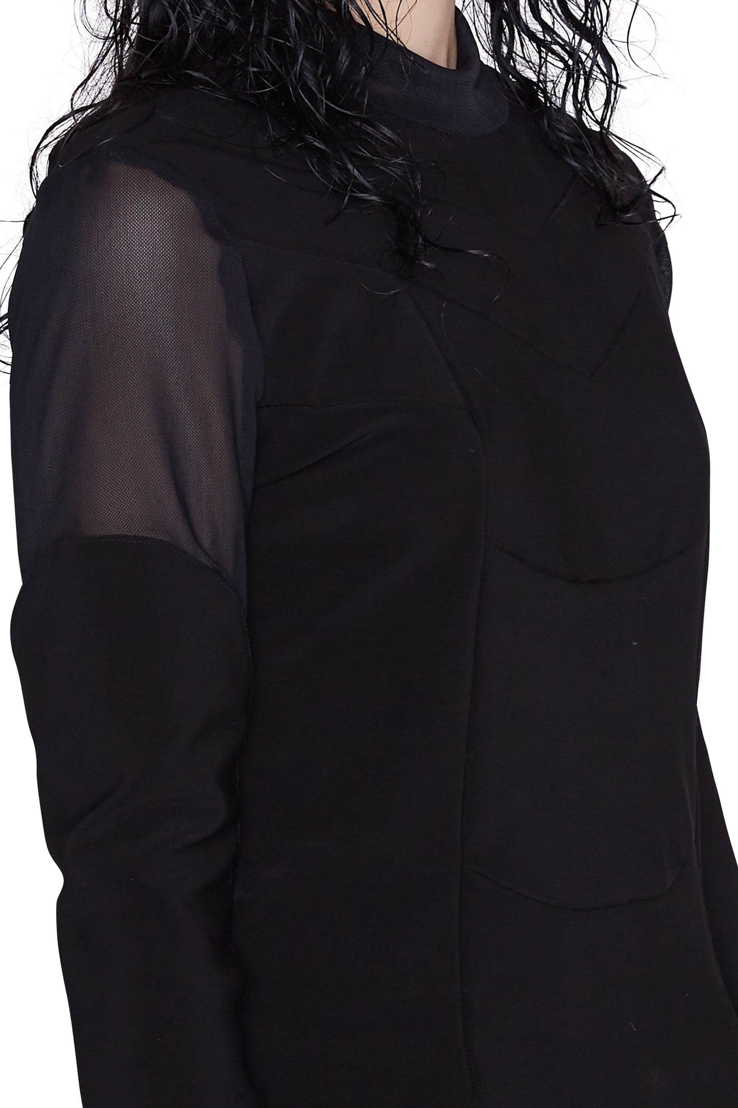 Camisa de malla para motociclista para mujer (negra)