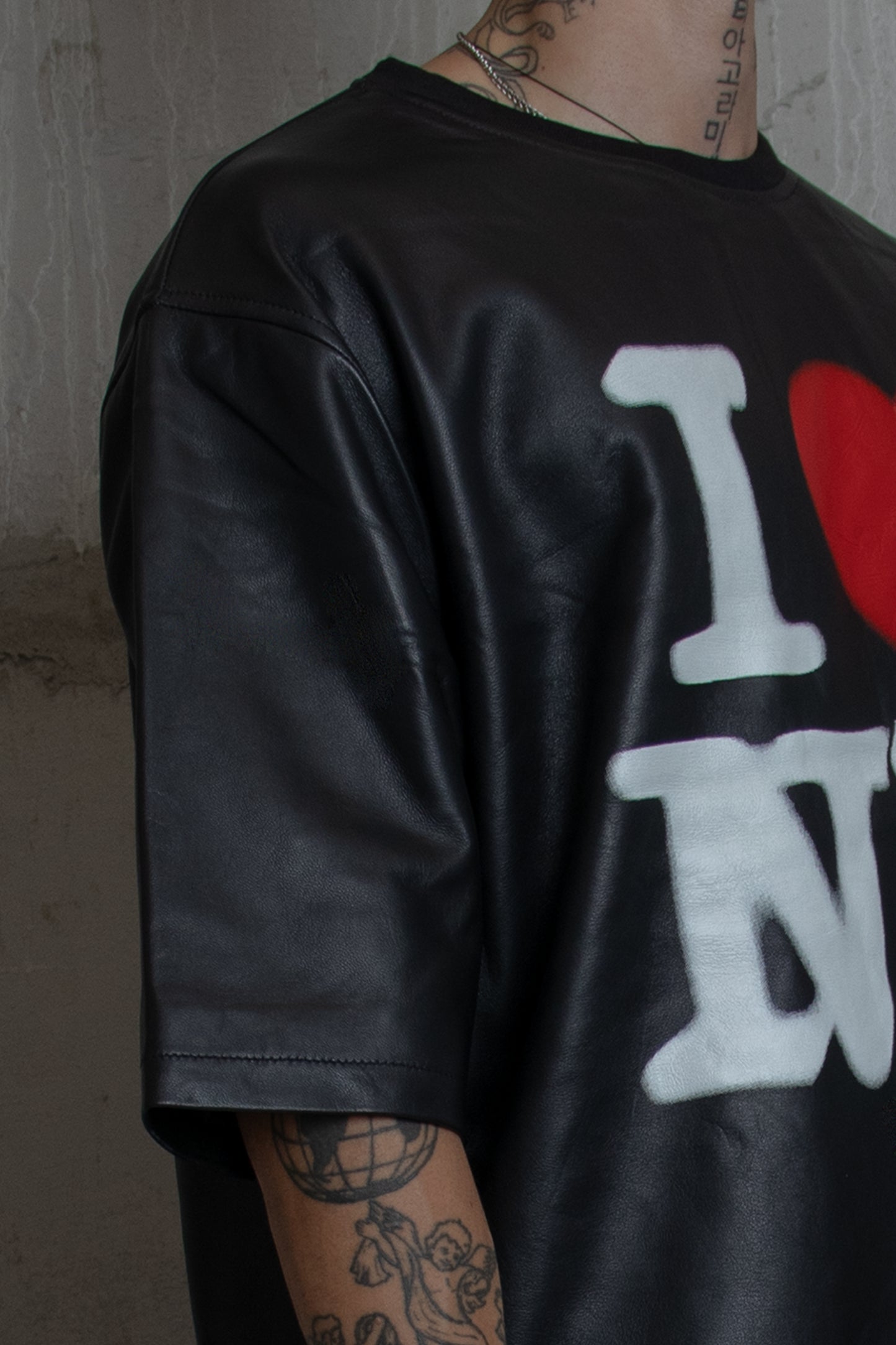 "Vandalism" Nappa Leather T-Shirt