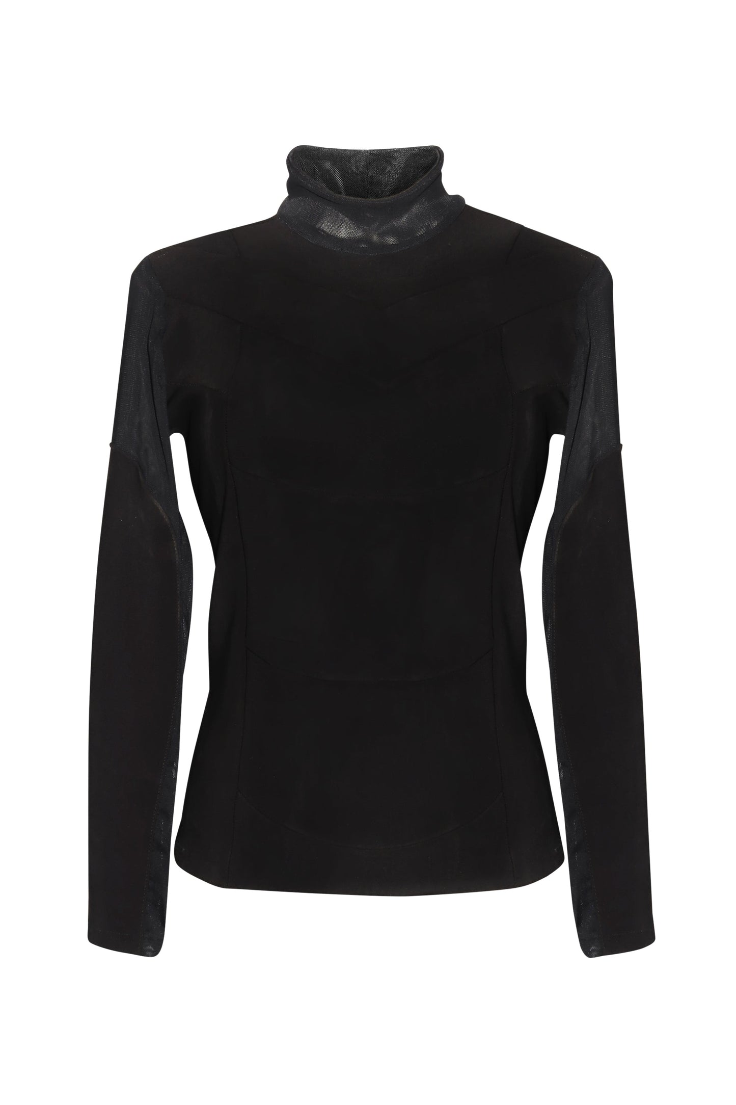 Camisa de malla para motociclista para mujer (negra)