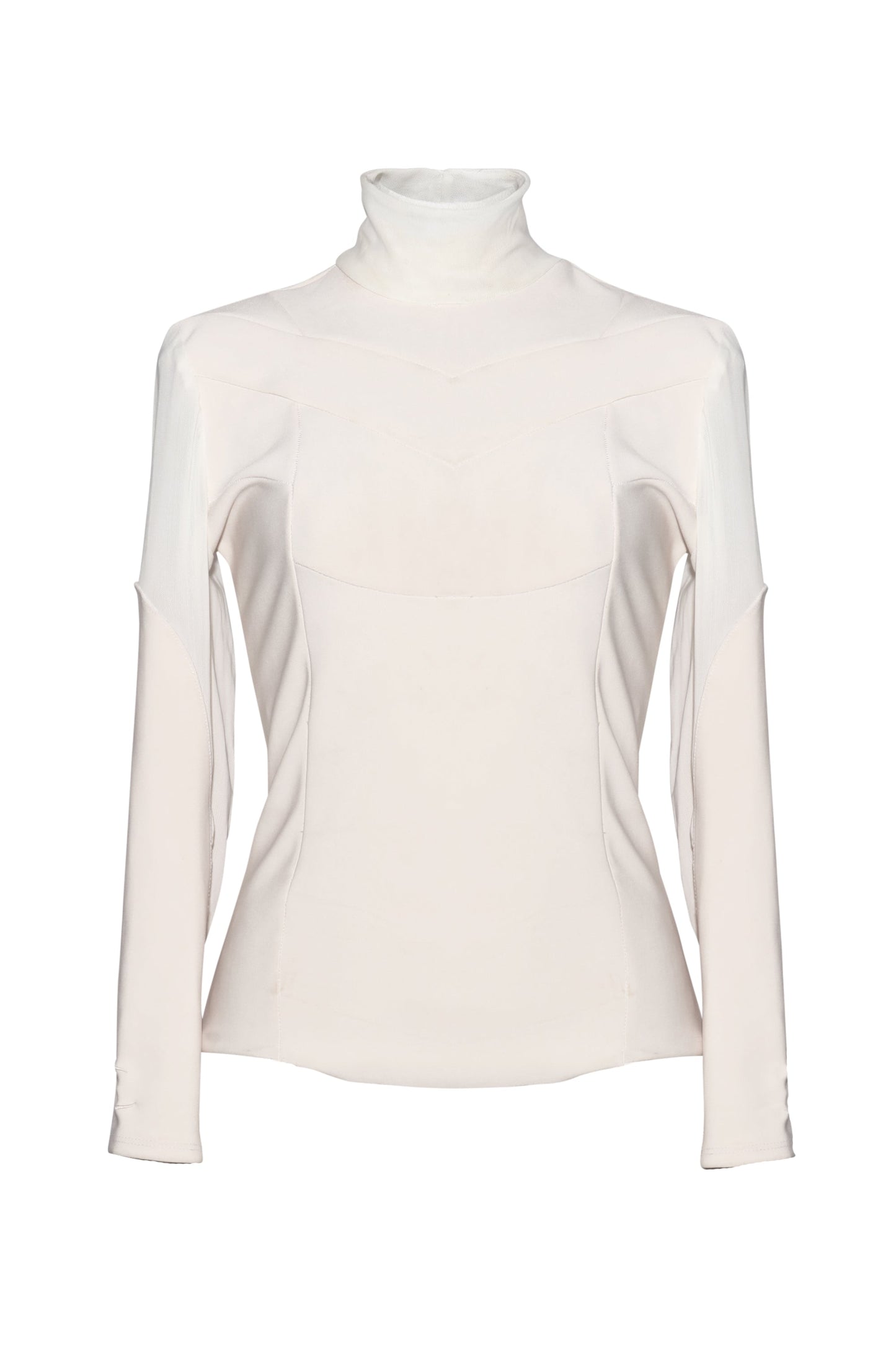 Camisa de malla para motociclista para mujer (color marfil)