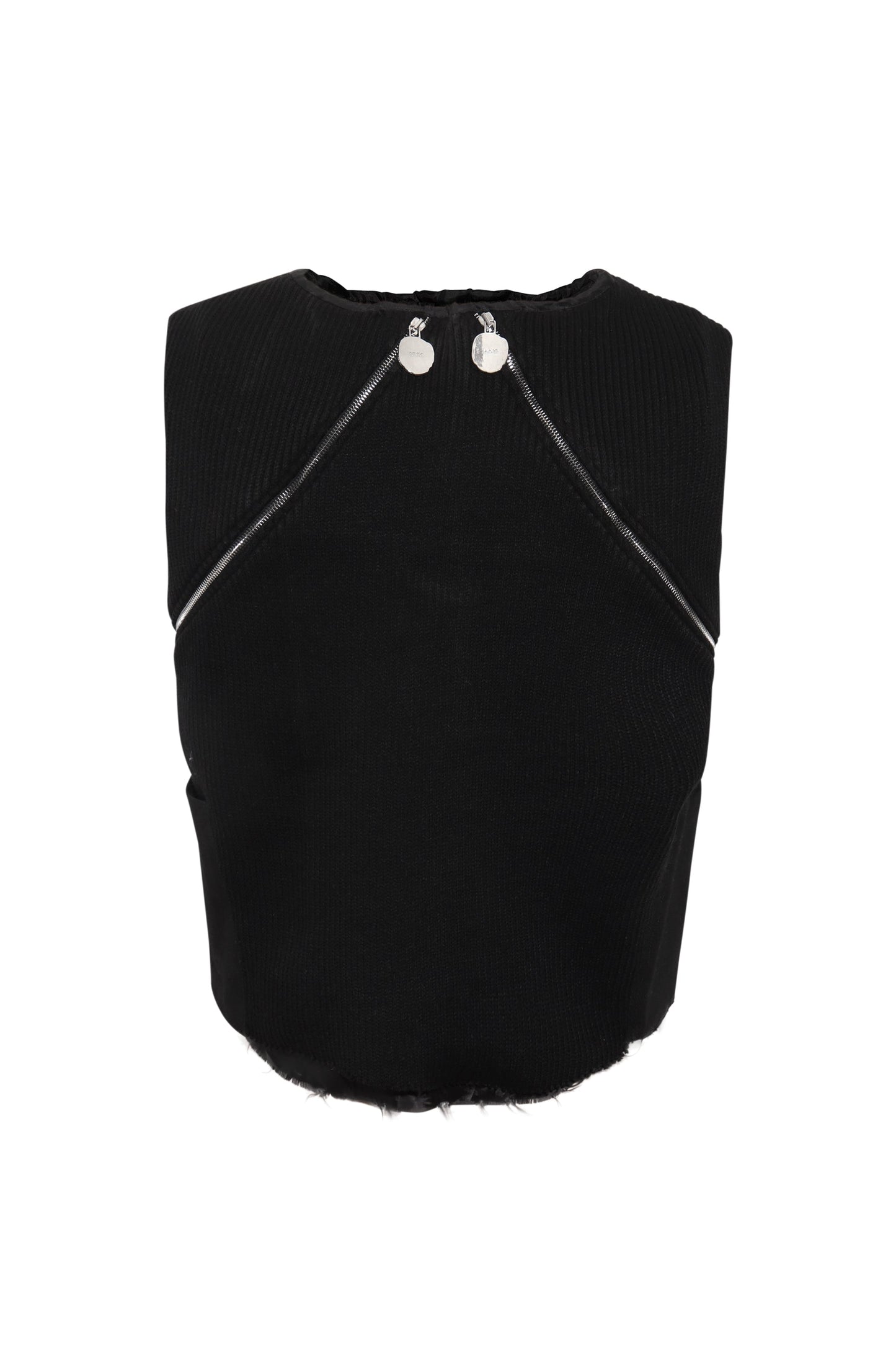 Chaleco de punto con cremallera reversible