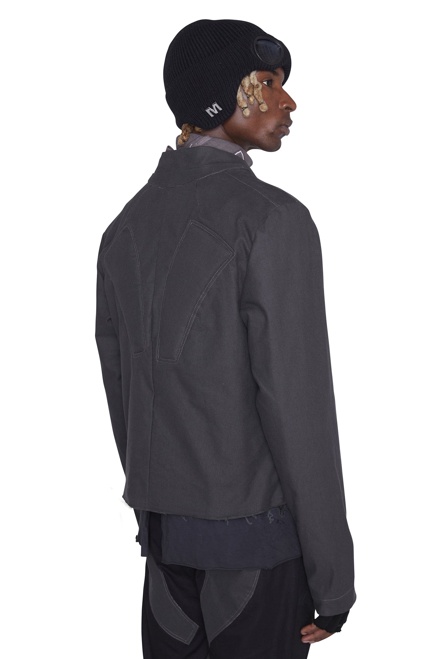 Chaqueta vaquera para motociclista (color humo salvia)