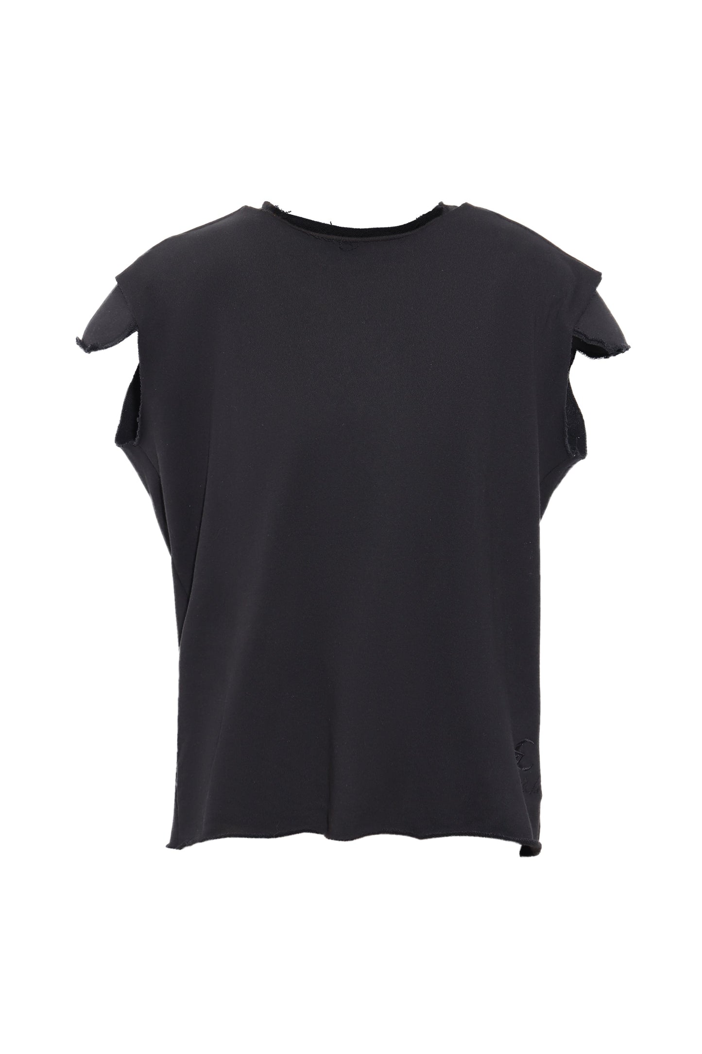 Camiseta con hombreras acolchadas (negra)
