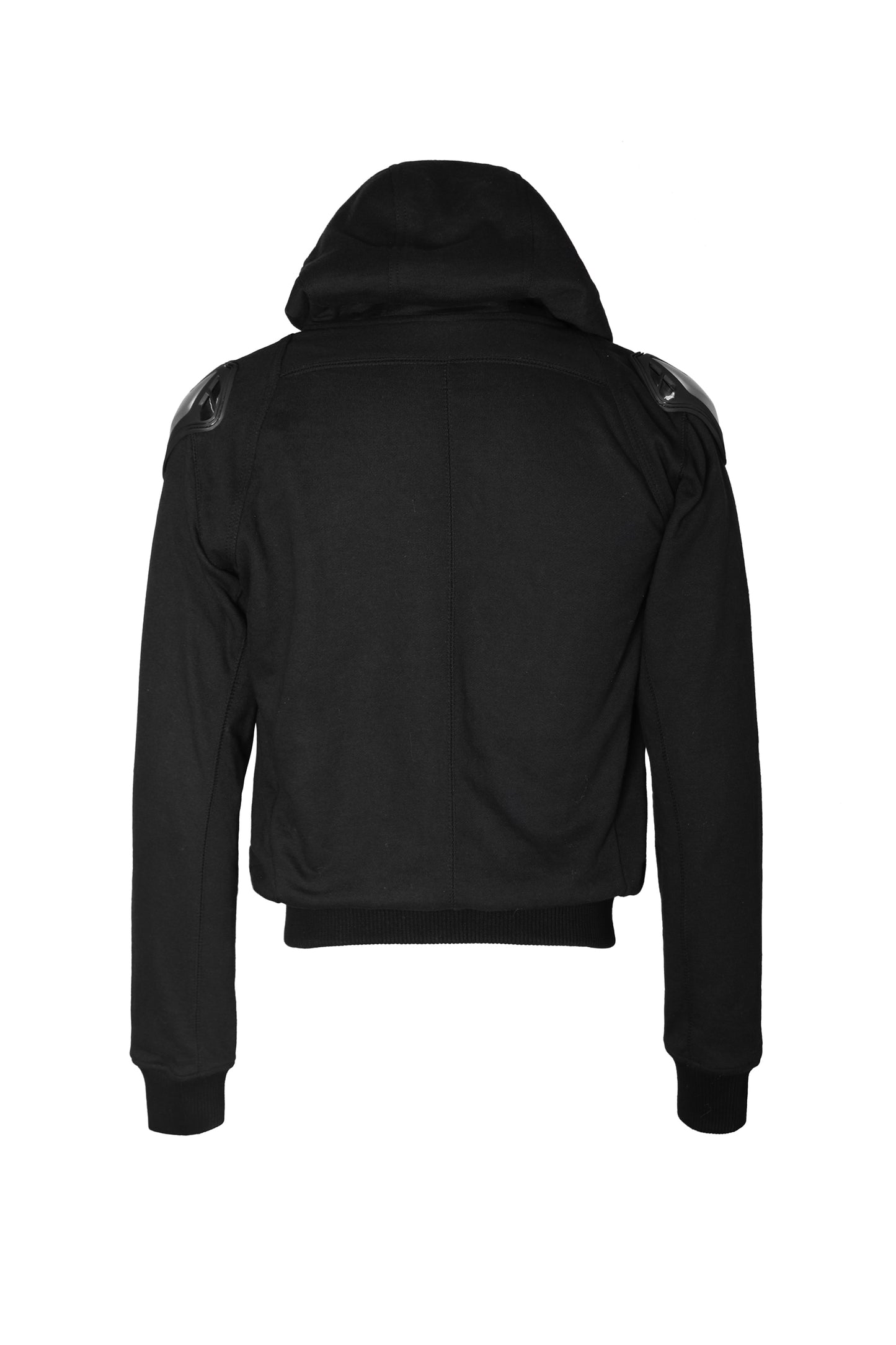 "RÙH" Paneled Zip Up Hoodie (Black)
