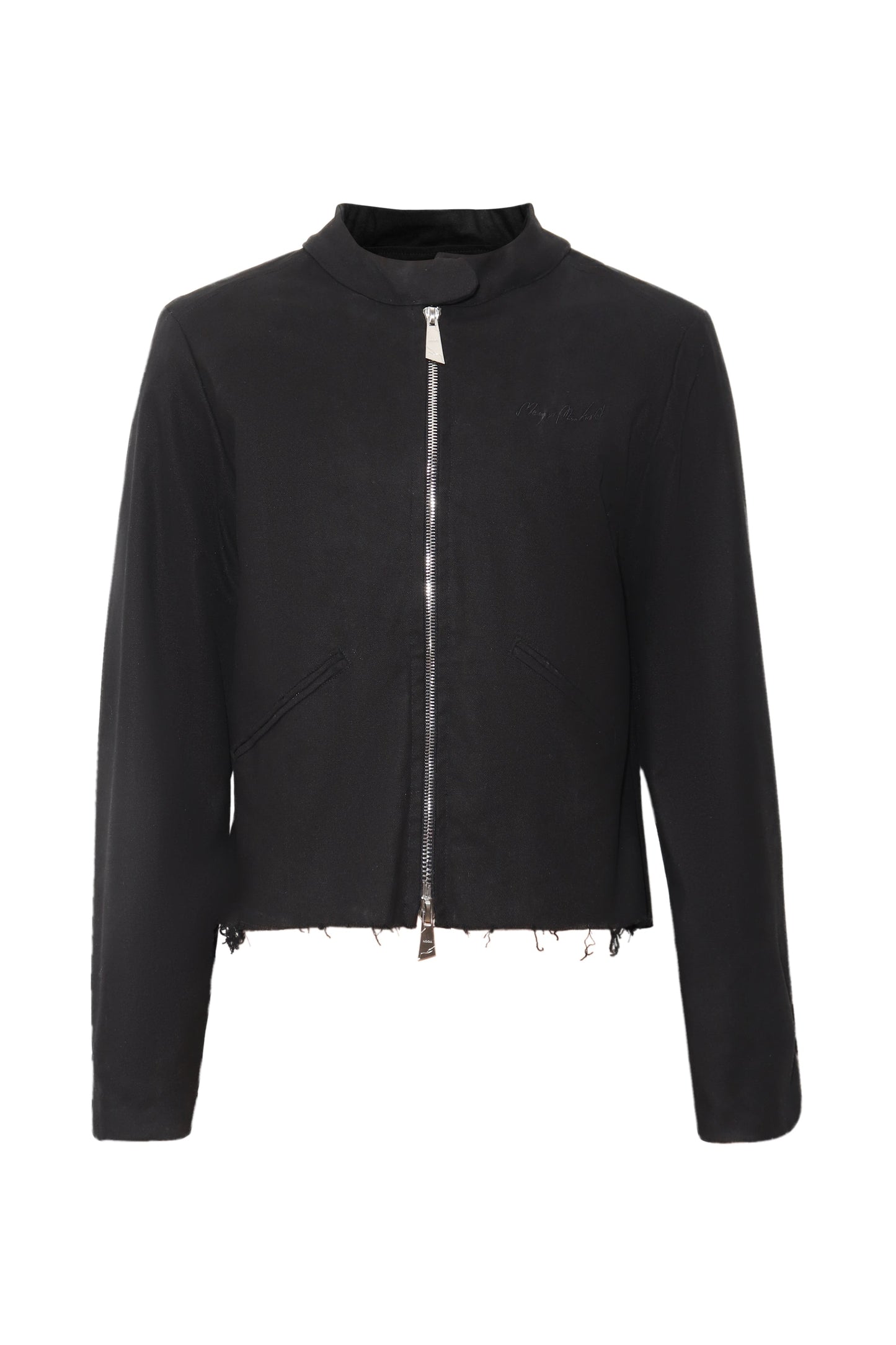 Denim Moto Jacket (Black) (SAMPLE)