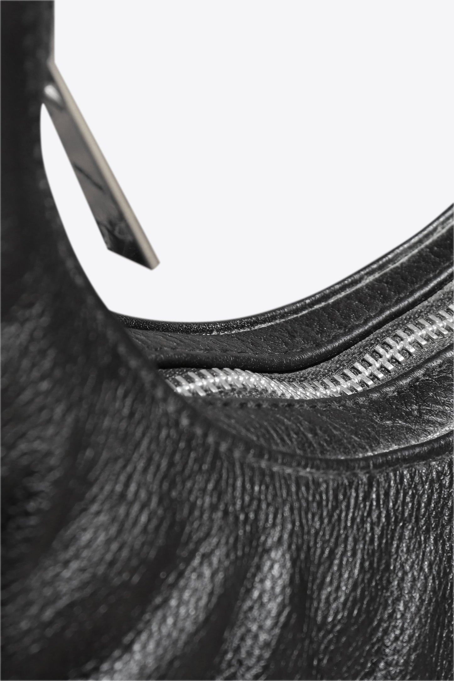 Leather Embossed Crescent Bag (SAMPLE)