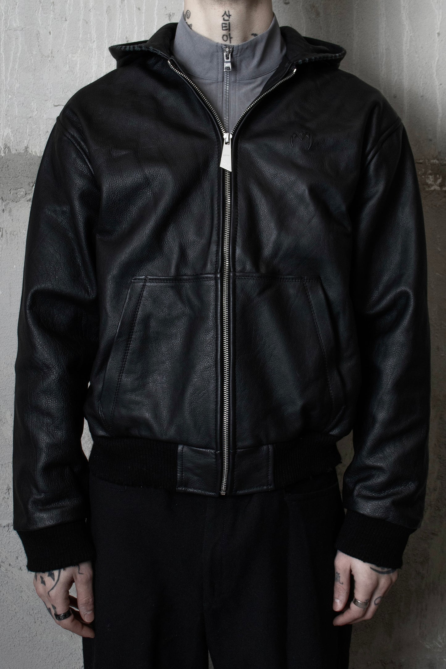 "Amīn" Leather Hoodie
