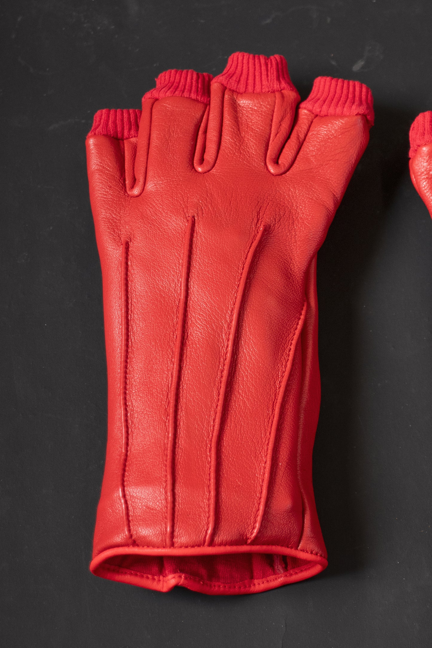 "Revelation" Leather Gloves (Crimson)