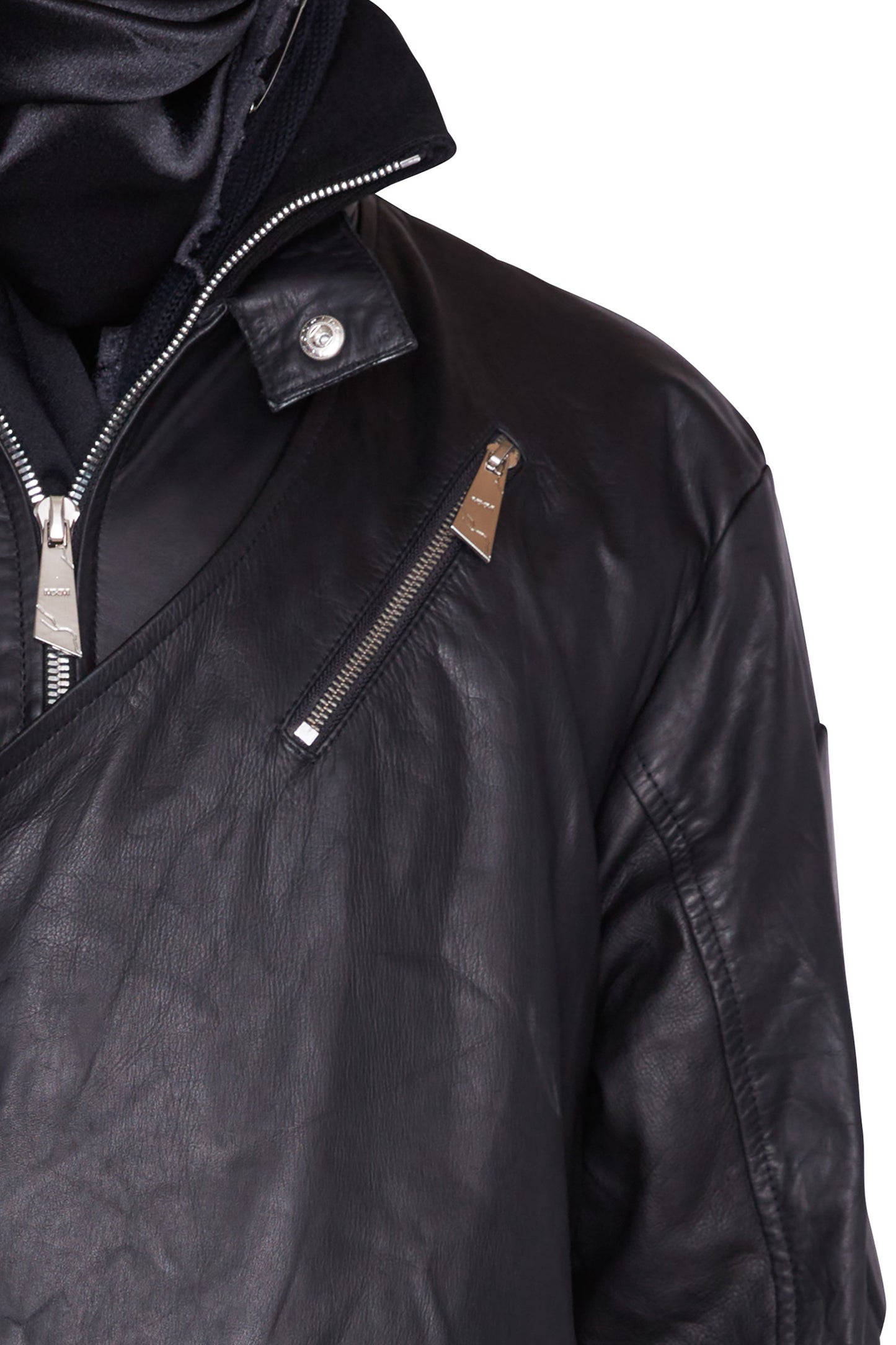 Gabardina de cuero para motociclista "Aswad" 