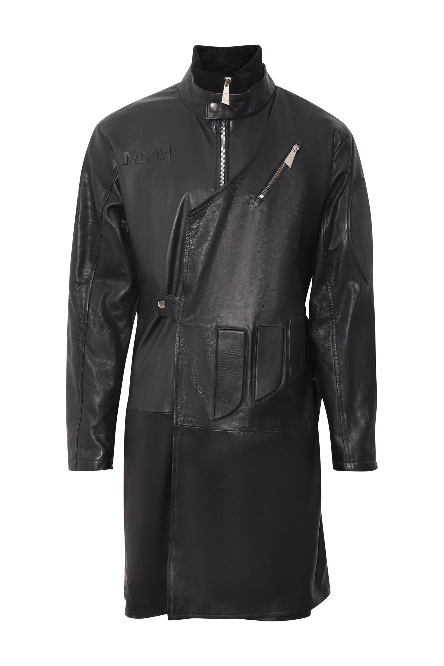 Gabardina de cuero para motociclista "Aswad" 