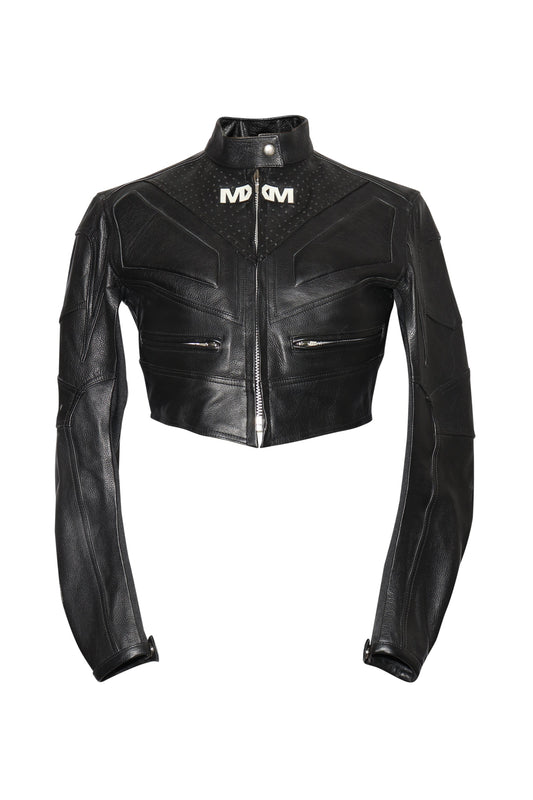 Cropped Moto Leather Rider (SAMPLE)