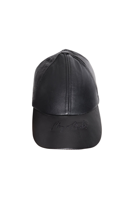 Leather MXM Cap (Black) (SAMPLE)