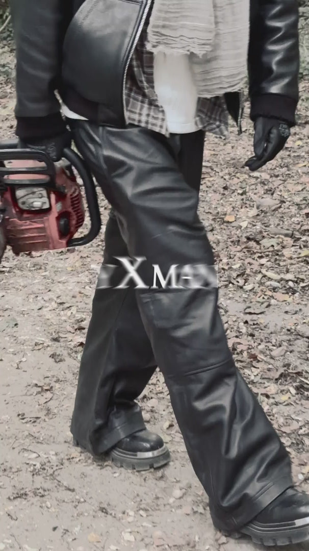 Load video: Genesis Leather Sweatpants Promo