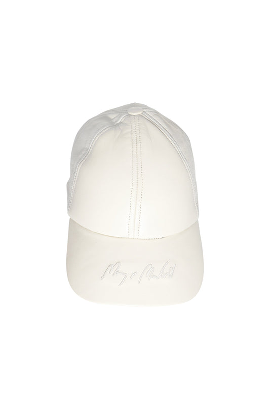 Leather MXM Cap (Ivory) (SAMPLE)